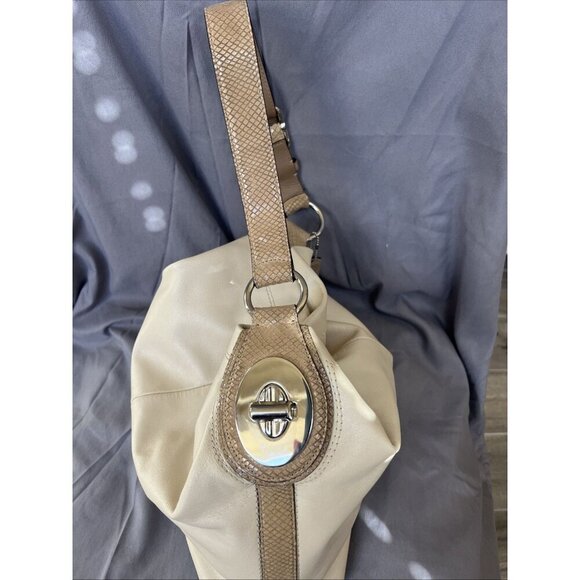 COACH purse Y2K Penelope Cream Tan Leather Hobo Adjustable Strap Shoulder Bag - Picture 5 of 8